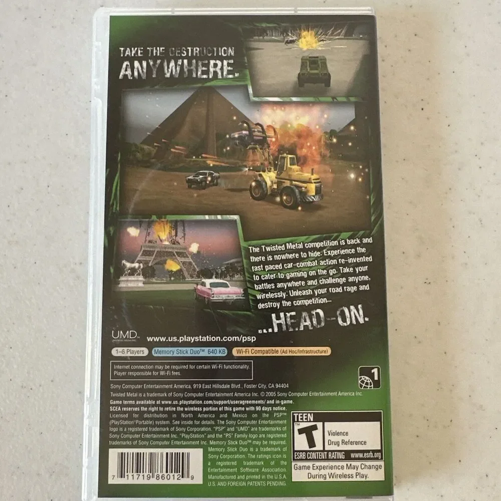 Twisted Metal Head-On Sony PSP 2005‎ Game